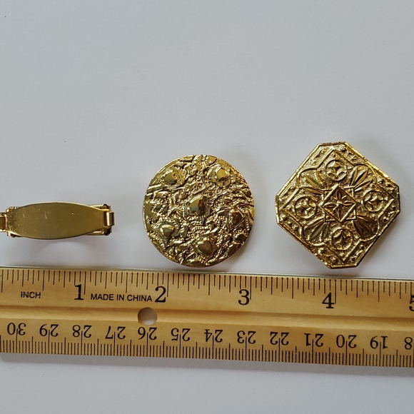 Set of 3 Vintage Goldtone Scarf Clips - Picture 8 of 8